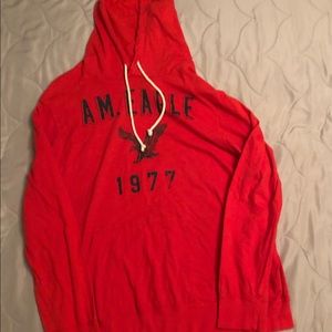 AE T-Shirt Hoodie - Reddish/Orange XL